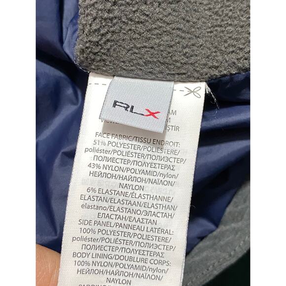 RLX Ralph Lauren Mens XXL Gray Poly Nylon Stretch Blend Puffer Full Zip Vest - Picture 6 of 13